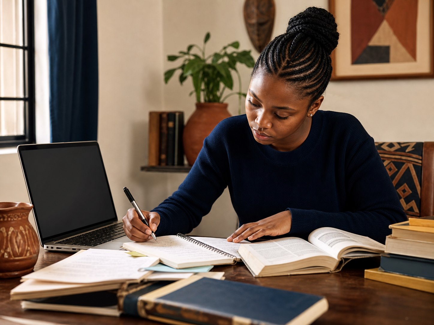 A Nigerian student researching study and career options independently