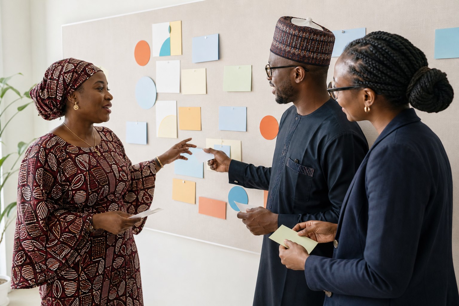 Nigerian institutional and programme representatives mapping delivery responsibilities