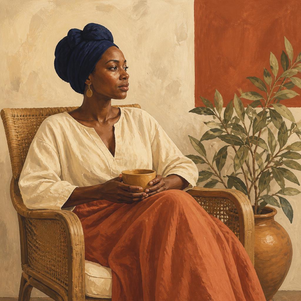 An individual taking part in an attentive, private support conversation